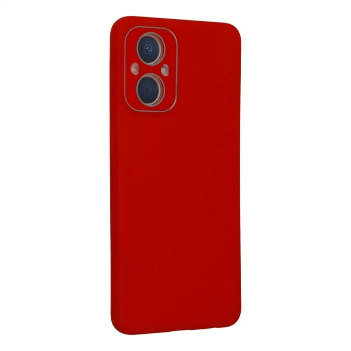 BUĞZ Oppo Reno 7 Lite Kılıf Lansman Glass Kapak - Kırmızı