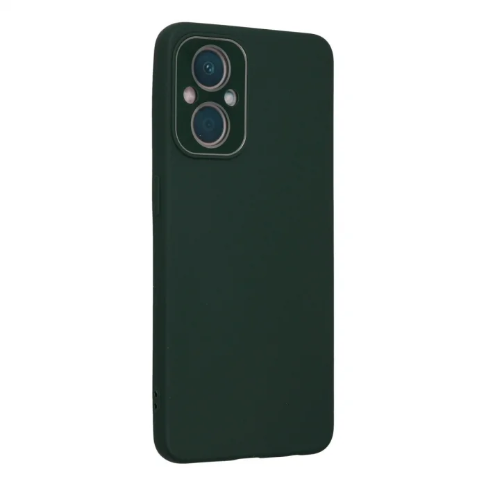 BUĞZ Oppo Reno 7 Lite Kılıf Lansman Glass Kapak - Koyu Yeşil