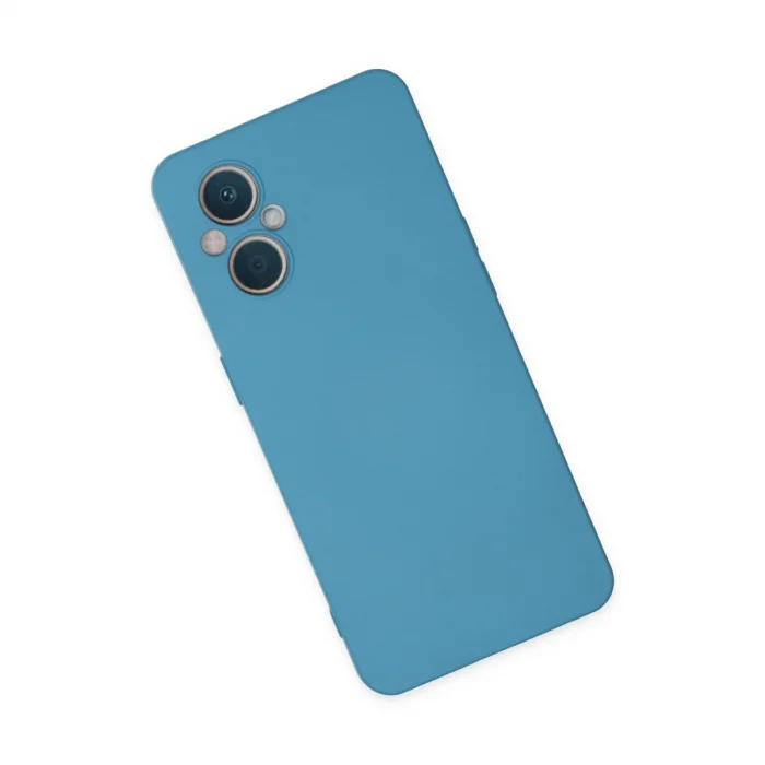 BUĞZ Oppo Reno 7 Lite Kılıf Nano İçi Kadife Silikon - Mavi
