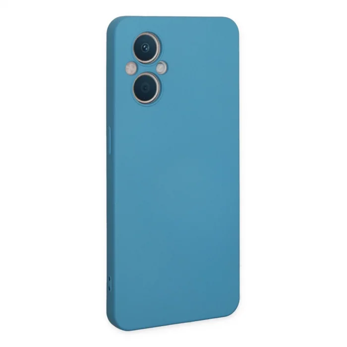 BUĞZ Oppo Reno 7 Lite Kılıf Nano İçi Kadife Silikon - Mavi
