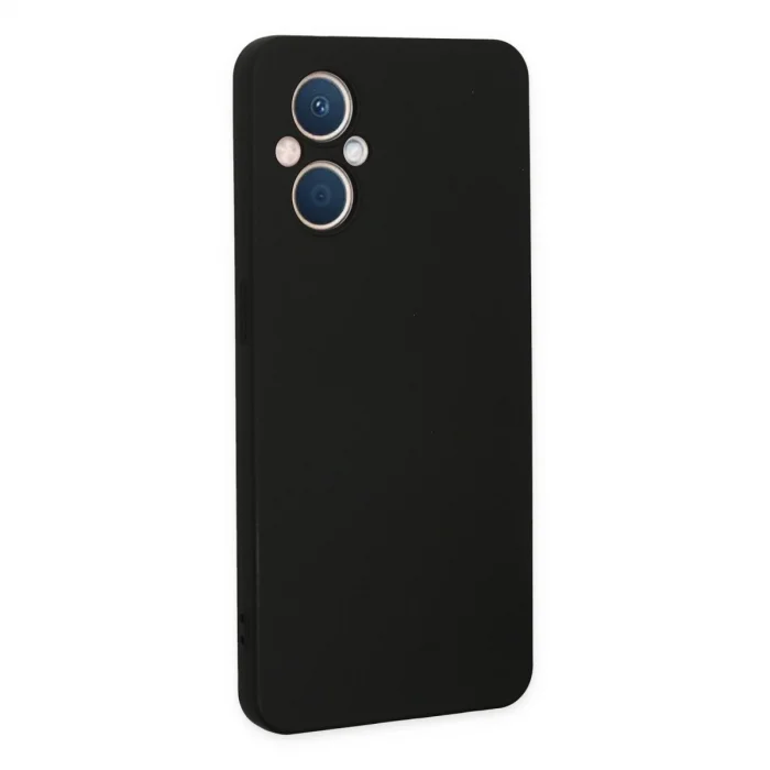 BUĞZ Oppo Reno 7 Lite Kılıf Nano İçi Kadife Silikon - Siyah