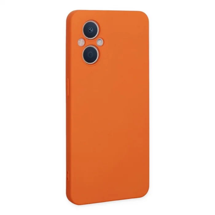 BUĞZ Oppo Reno 7 Lite Kılıf Nano İçi Kadife Silikon - Turuncu