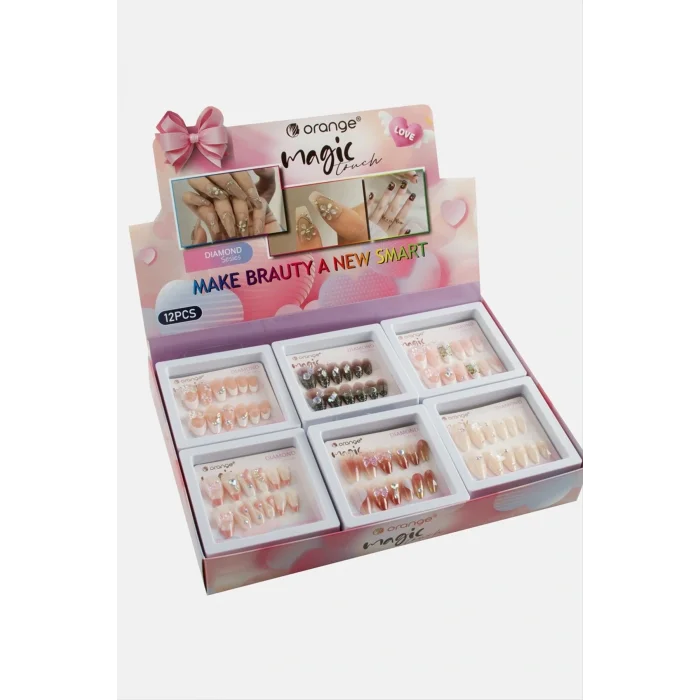 BUĞZ Orange 96 Adet Takma Tırnak Süsü