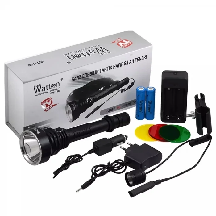 BUĞZ Orjinal 800 Lümen Tx6 Özel Avcı Feneri  Wt-148