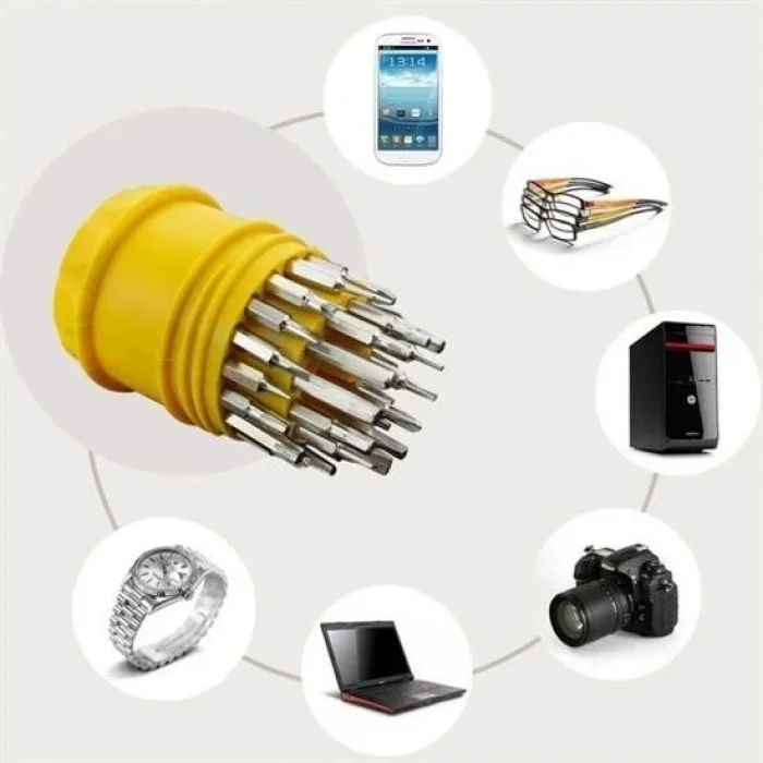 BUĞZ Orta 31 Parça Hassas Tornavida Bits Uç Seti Yumurta Tornavida ( BUĞZ )