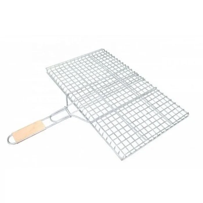 BUĞZ Orta Boy Mangal Izgarası - 40x30 cm - Ahşap Saplı