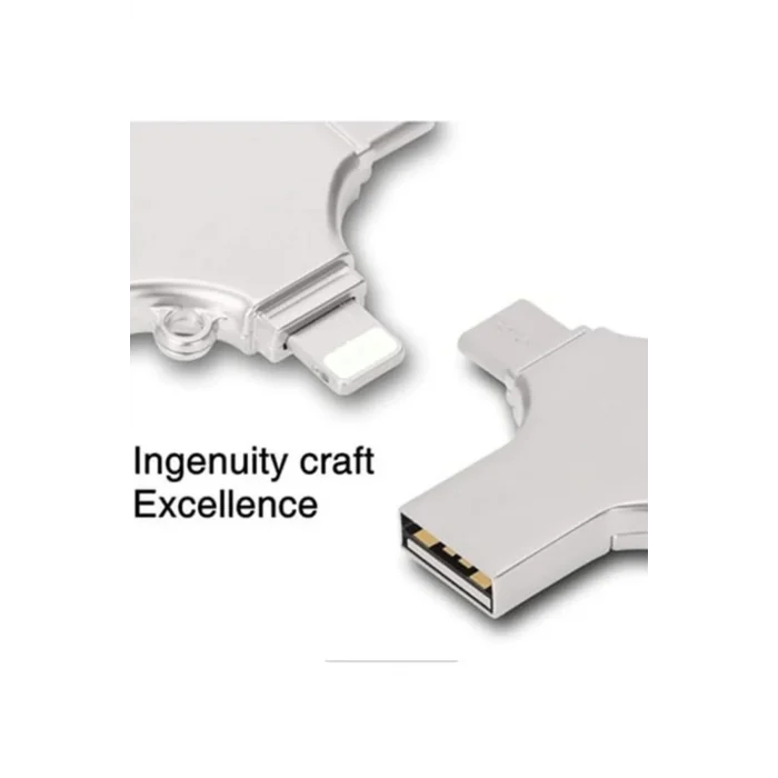 BUĞZ Otg 4in1 Cep Telefonu Çok Fonksiyonlu Usb Flash Bellek 128 Gb Type-c, Micro Sd Ve Kart Okuyucu