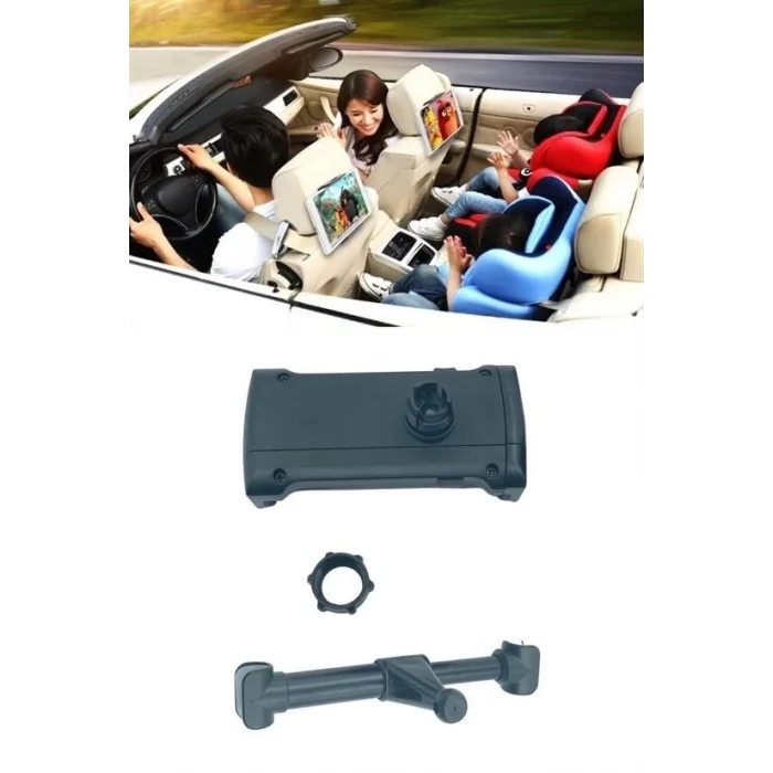  Oto Koltuk Arkası Telefon Tablet Tutucu Ayarlanabilir 360 Derece Dönebilen Pratik Stand