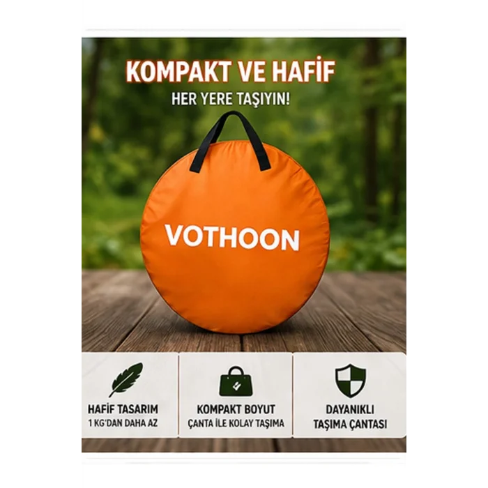 BUĞZ Otomatik Kabin Giyinme Çadırı 120x120x190 Cm Üst Havalandırma Yan Pencereli Duş & Wc Çadırı