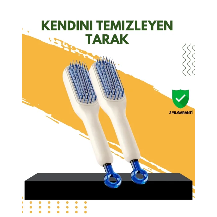  Otomatik Temizlemeli Saç Fırçası – Ergonomik Tasarım, Masaj Etkili, Elektriklenmeyi Önleyici