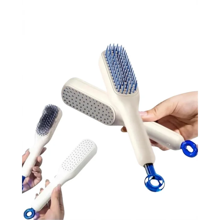 Otomatik Temizlenen Ergonomik Saç Tarağı – Masaj Başlıklı
