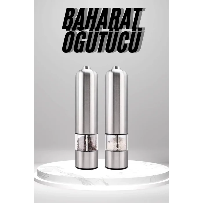  Otomatik Tuz ve Karabiber Öğütücü Baharat Öğütücü Tuz Karabiber Değirmeni