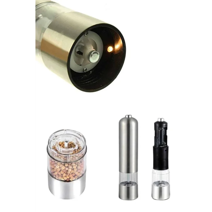  Otomatik Tuz ve Karabiber Öğütücü Baharat Öğütücü Tuz Karabiber Değirmeni