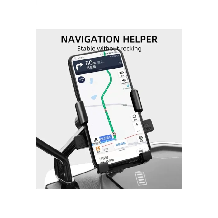 BUĞZ Otommatik Model Motosiklet Telefon Tutucu Ayna Bağlantılı