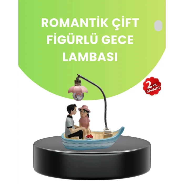 BUĞZ Oturan Çift Figürlü LED Masa Lambası Romantik Hediye