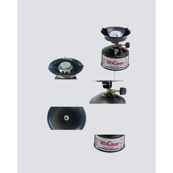 BUĞZ Outdoor Kamp Ocağı Gazlı Taşınabilir Pişirme Seti Üç Ayaklı Denge Aparatlı - BUĞZ