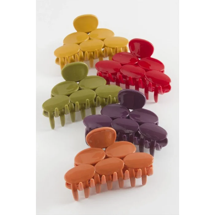 BUĞZ Oval Benekli Renkli Mandal Toka 8 cm