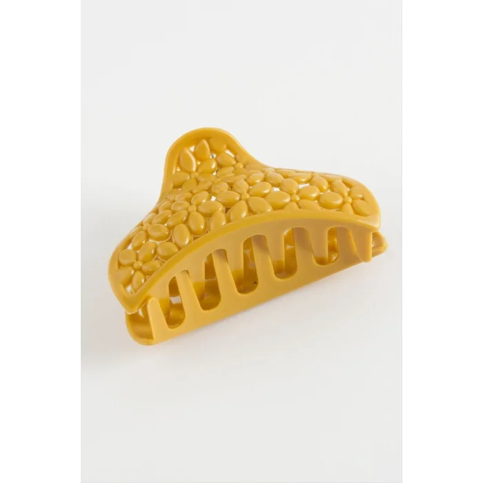 BUĞZ Oval Çiçek Renkli Mandal Toka 8 cm