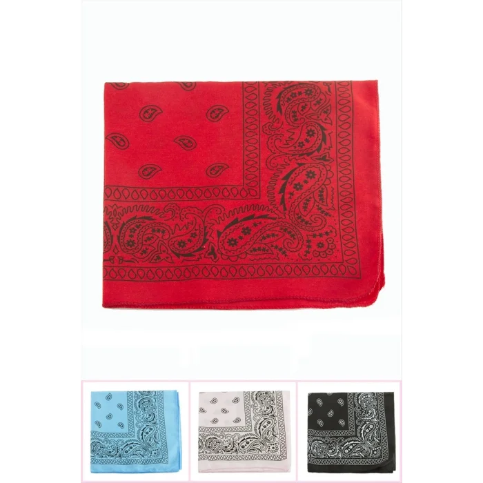BUĞZ Oval Desenli Keten Bandana 50*50