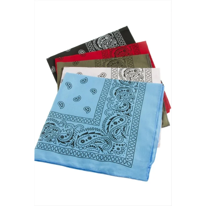 BUĞZ Oval Desenli Keten Bandana 50*50