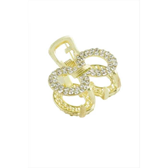 BUĞZ Oval Taşlı Minik Metal Mandal Toka 2,5 cm