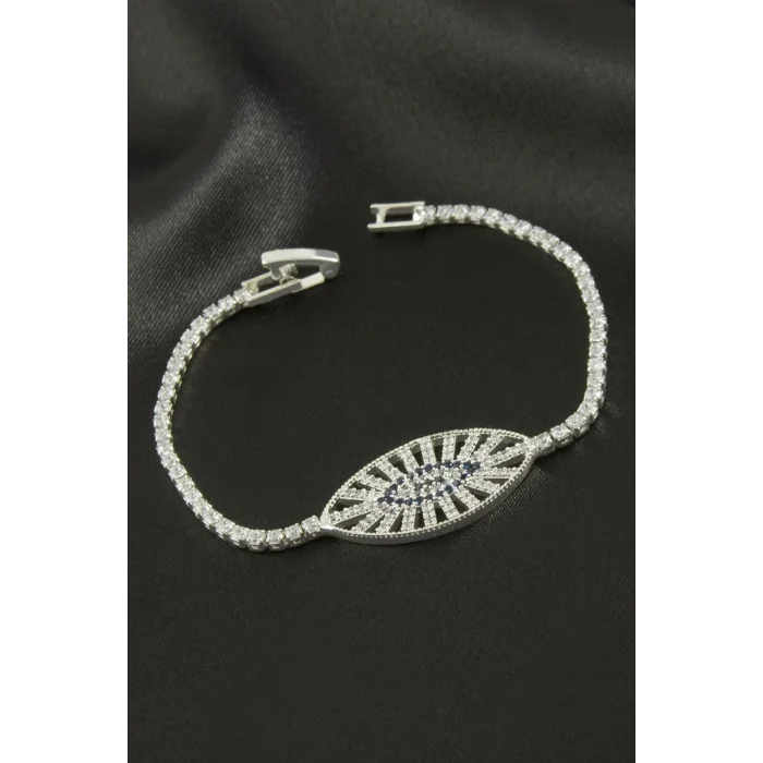 BUĞZ Oval Zirkon Taşlı Çocuk Bileklik 16 cm