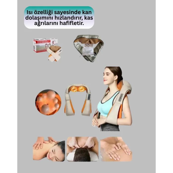  Ovmalı Isıtmalı Masaj Aleti Bel Boyun Omuz İçin Profesyonel Masaj Keyfi