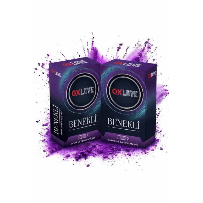 BUĞZ OXLOVE Benekli Tırtıklı Prezervatif 10’lu x 2 Kutu 20 Adet Daha Yumuşak Dokulu Koruyucu