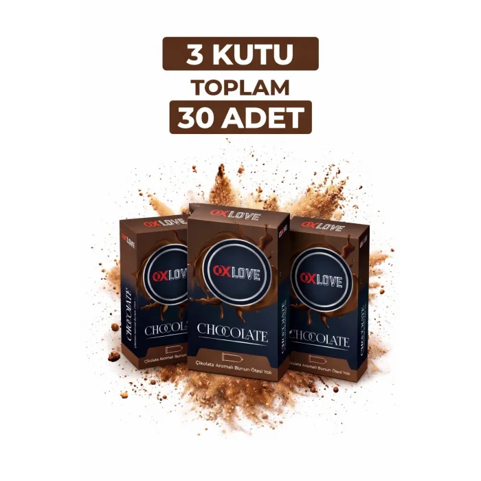 BUĞZ OxLove Chocolate Aromalı Prezervatif 10lu 3 Kutu