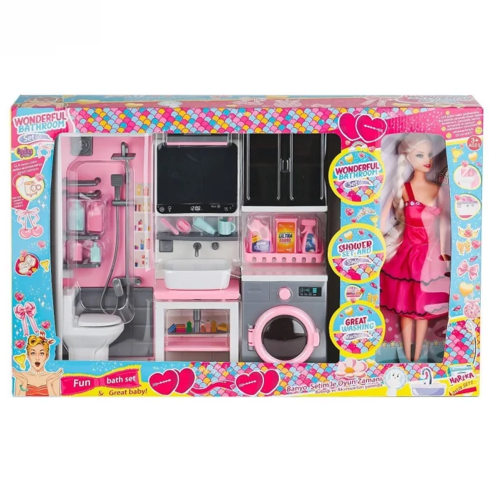  OYD-02393 Bebek ile Banyo Seti Oyun Zamanı