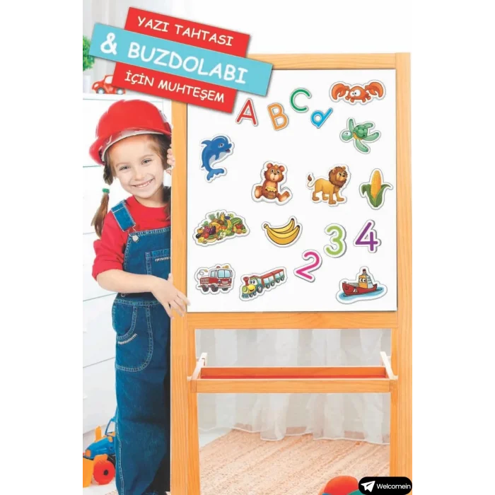  Oyuncak Manyetik Mıknatıslı 30 Parça Hayvanlar 26 Parça Sebze Meyveler Eğitici Set Magnet