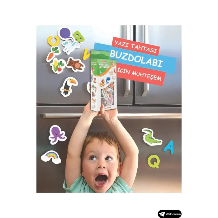  Oyuncak Manyetik Mıknatıslı 30 Parça Hayvanlar 26 Parça Sebze Meyveler Eğitici Set Magnet