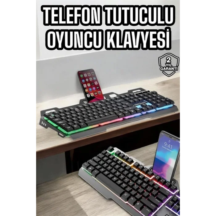 BUĞZ Oyuncu Klavyesi Q Klavye RGB Işıklı Mouse Hediyeli