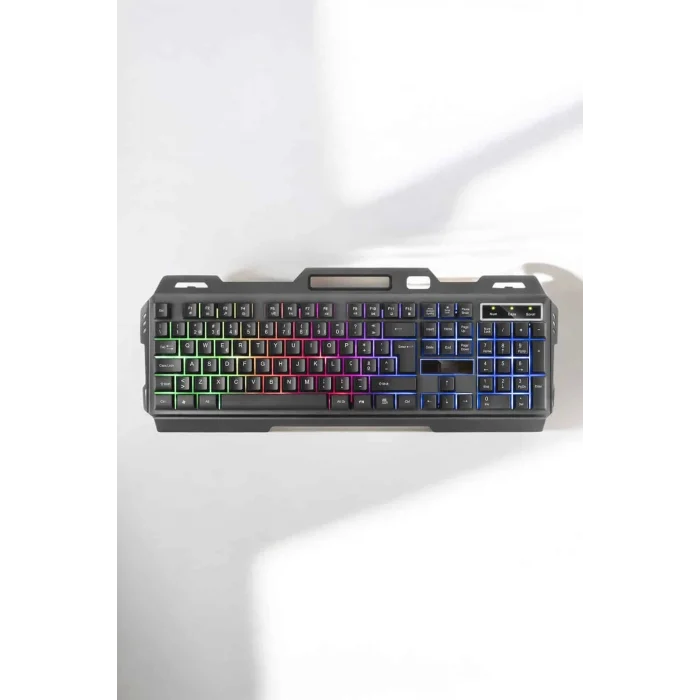 BUĞZ Oyuncu Klavyesi Q Klavye RGB Işıklı Mouse Hediyeli