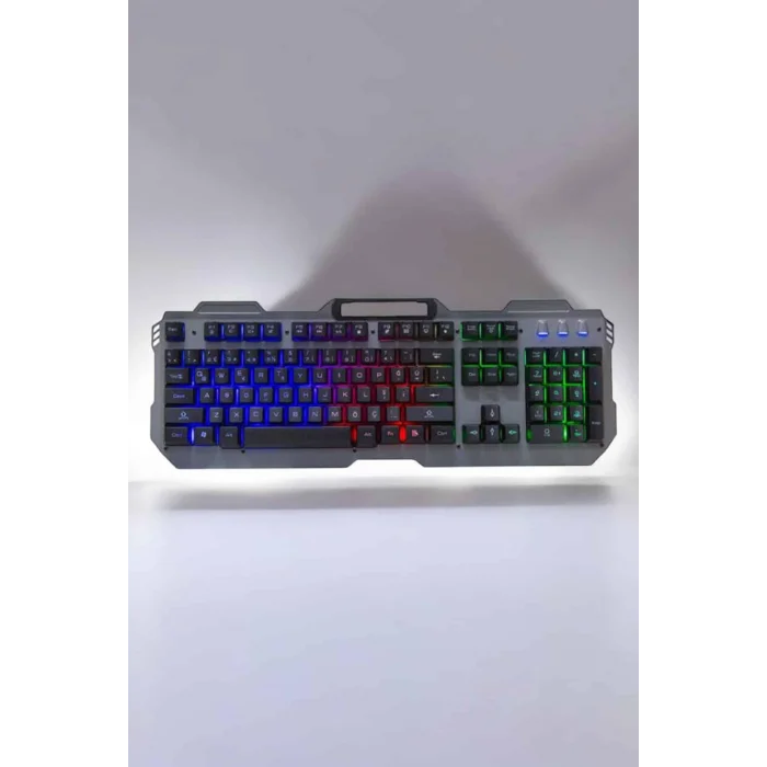 BUĞZ Oyuncu Klavyesi Q Klavye RGB Işıklı Mouse Hediyeli - BUĞZ