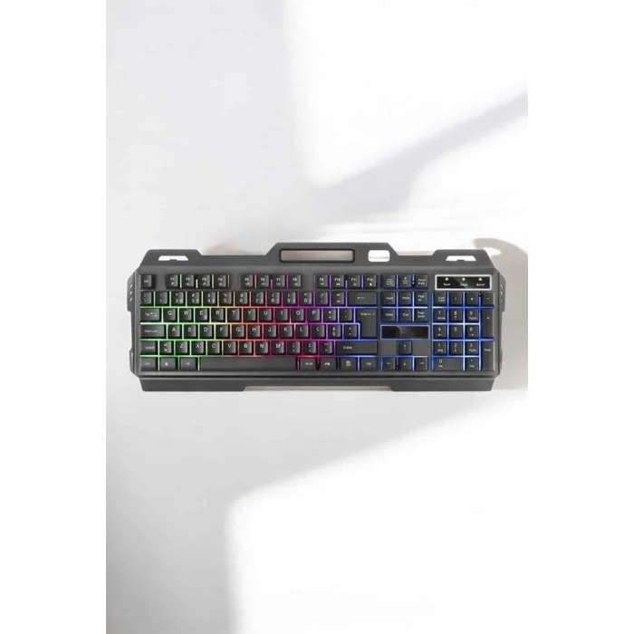 BUĞZ Oyuncu Klavyesi Q Klavye RGB Işıklı Mouse Hediyeli - BUĞZ