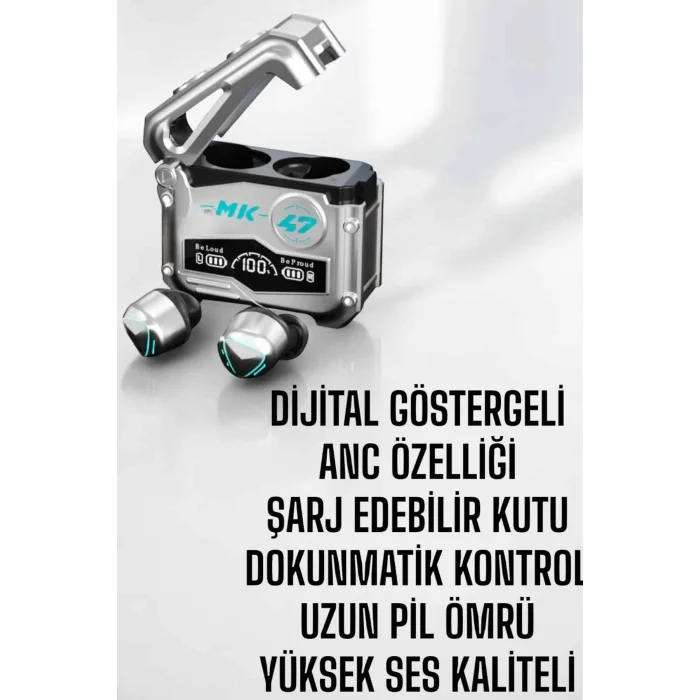 BUĞZ Oyuncu Kulaklığı Bluetooth Bağlantılı ANC Özelliği 5.0 Bluetooth