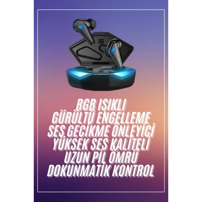  Oyuncu Kulaklığı Mikrofonlu Kablosuz Gaming Kulaklık Powerban Yüksek Ses Kaliteli