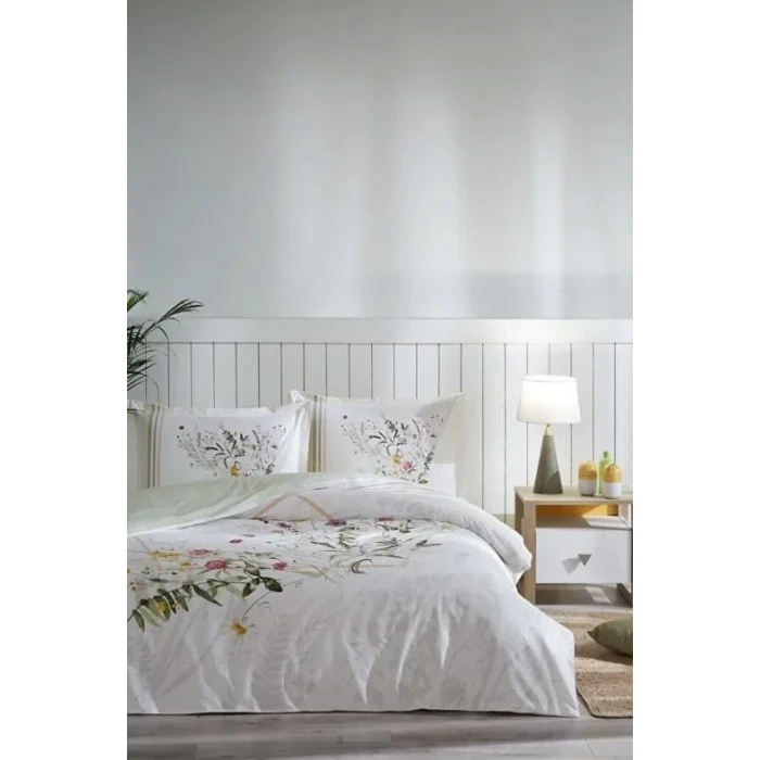  Özdilek Çift Kişilik Ranforce Nevresim Takımı Fujer Yeşil