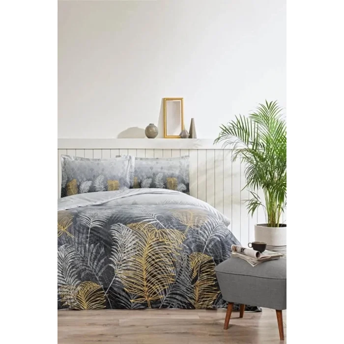  Özdilek Çift Kişilik Ranforce Nevresim Takımı Golden Palm