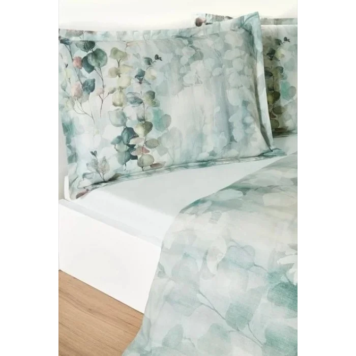  Özdilek Çift Kişilik Ranforce Nevresim Takımı Nature Drip Yeşil