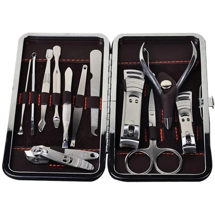  Özel Çantasında Profesyonel Manikür Pedikür Seti (12 Parça)