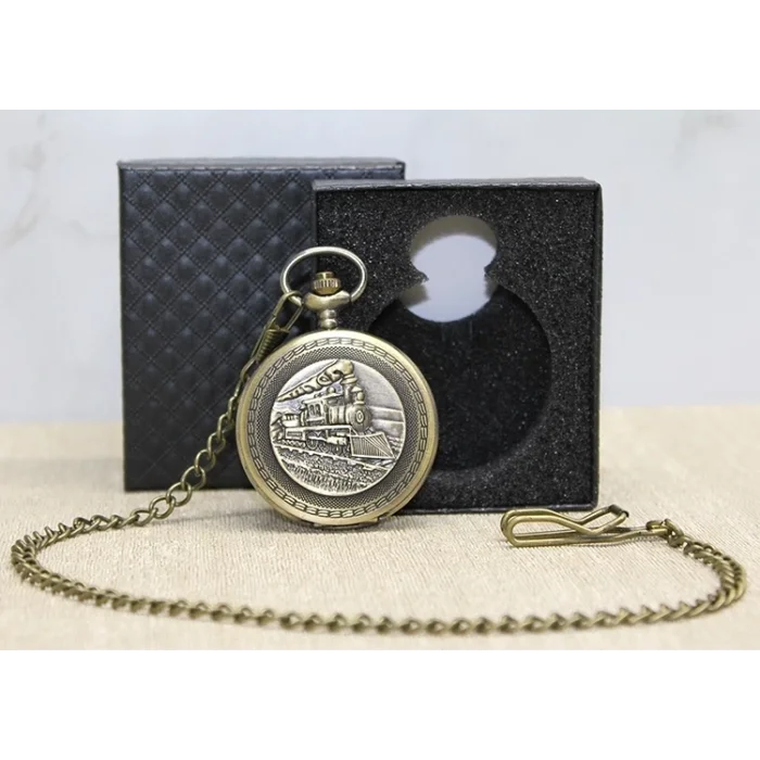 BUĞZ Özel Kutulu Tren Temalı Köstekli Saat Alk4670