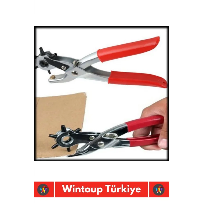  Özel Üretim Yüksek Kaliteli Delik Uç Açıcı Ayarlanabilir 6 Farklı Uçlu Metal Kemer Delme Pensesi