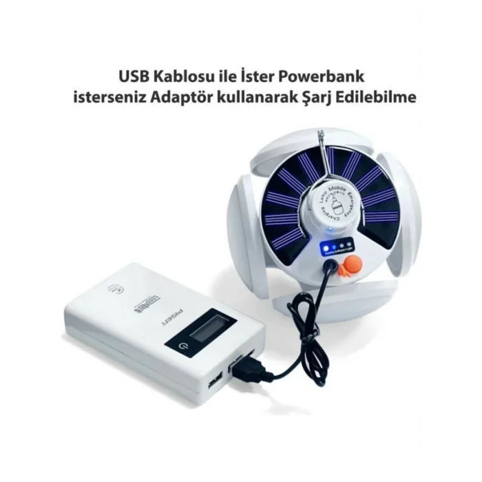 BUĞZ P-038 Solar Güneş Enerji Ve Usb Sarjli 5 Kanatlı