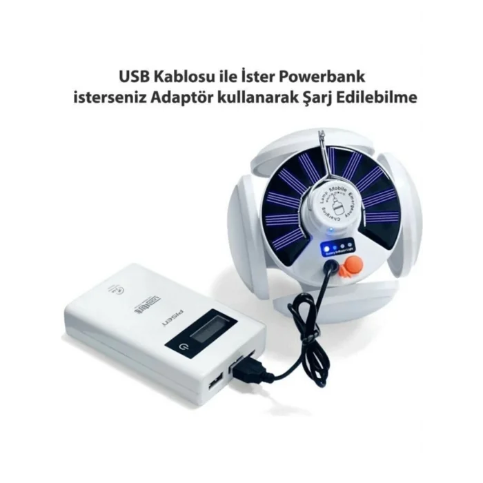 BUĞZ P-038 Solar Güneş Enerji Ve Usb Sarjli 5 Kanatlı