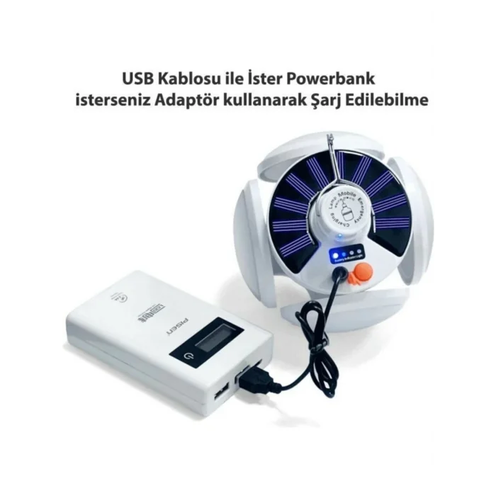 BUĞZ P-038 Solar Güneş Enerji Ve Usb Sarjli 5 Kanatlı - Lisinya