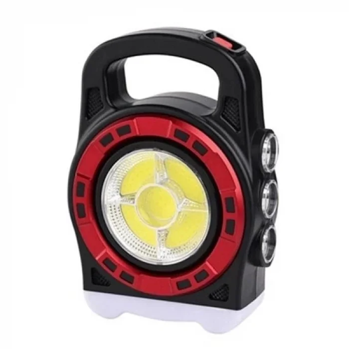 BUĞZ P-6678c Dış Mekan Solar Şarj Işığı Çok Fonksiyonlu Projektör Hazine Güçlü Işık El Feneri