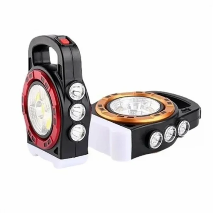 BUĞZ P-6678c Dış Mekan Solar Şarj Işığı Çok Fonksiyonlu Projektör Hazine Güçlü Işık El Feneri