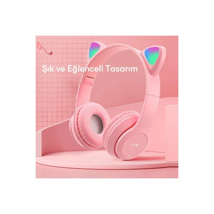 BUĞZ P47m Kablosuz Kedi Kulaklık - Mor
